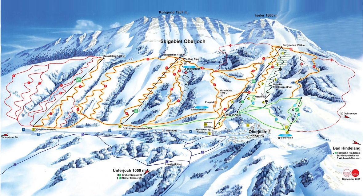 ski resort Oberjoch (Bad Hindelang) track map