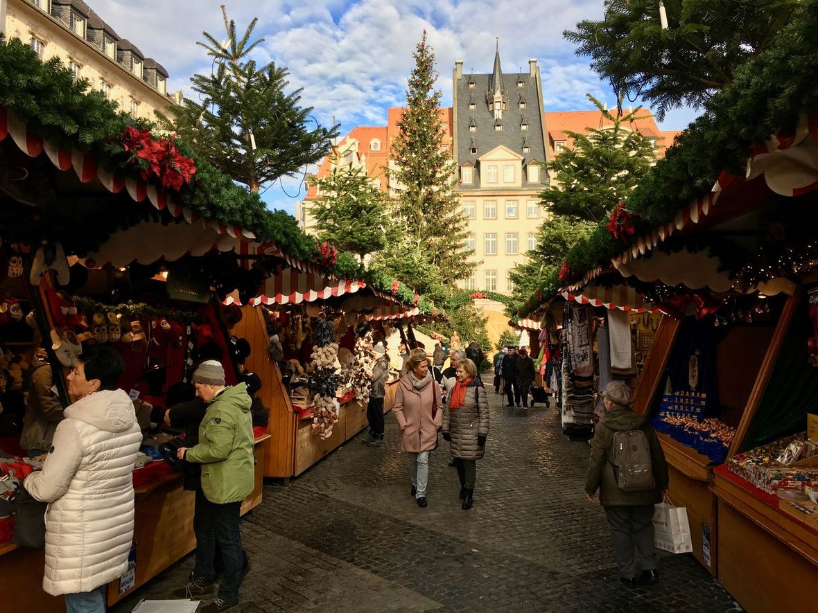Leipzig Weihnachtsmarkt zwischen den Reihen