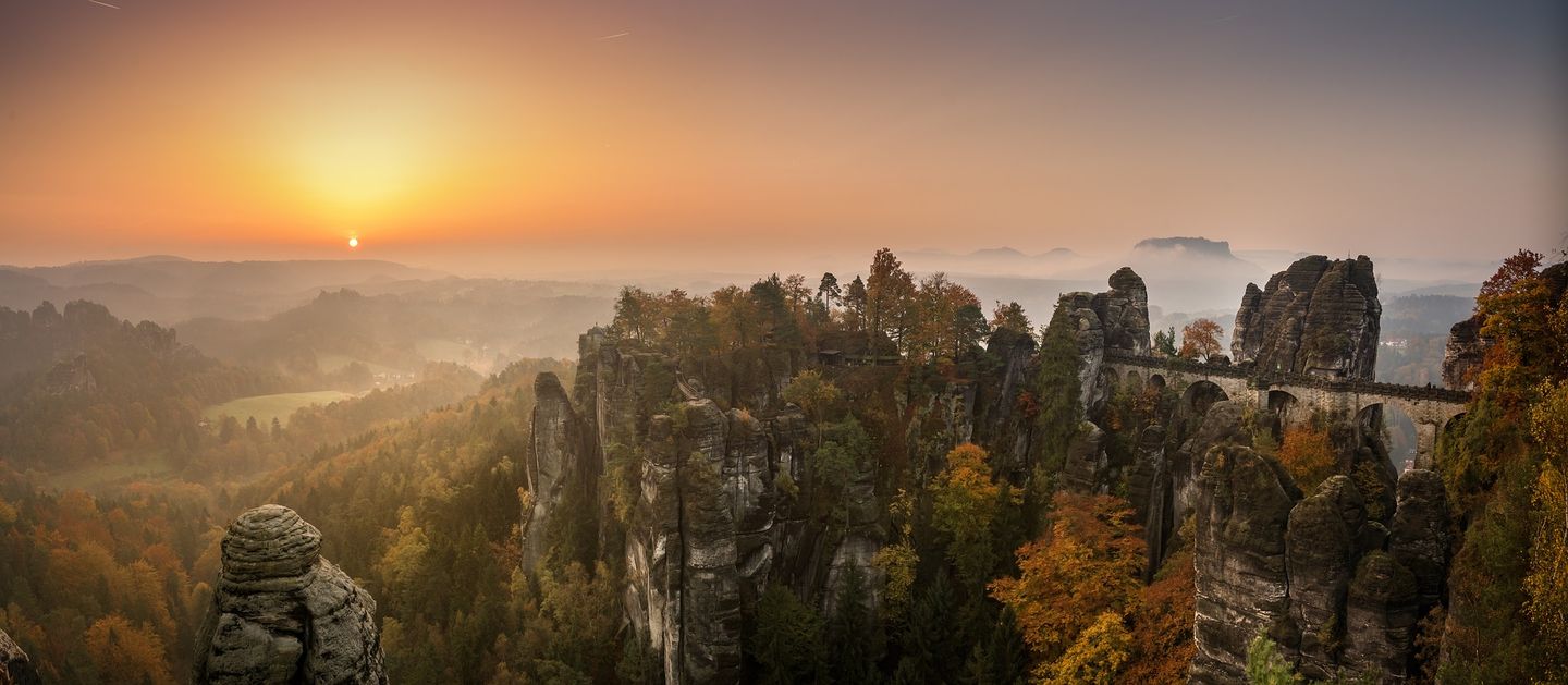 The Bastei Bridge panorama