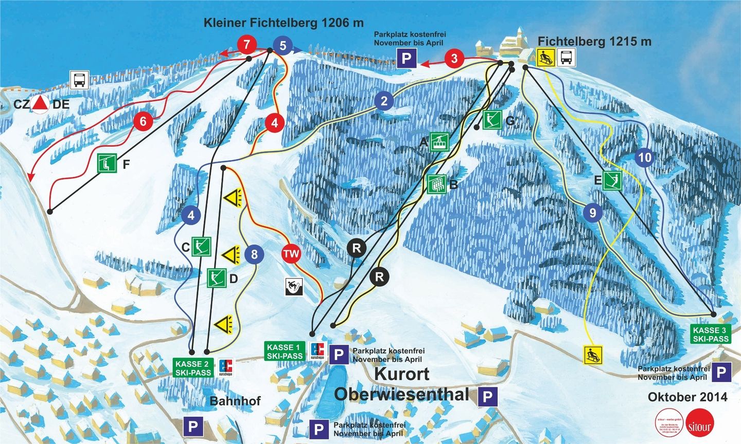 Oberwiesenthal Ski Map