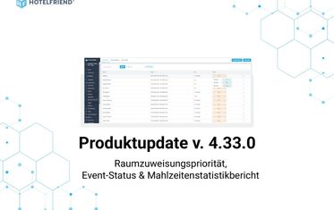 Product Update v4.33: Room Assignment Priority, Event Statuses & Meals Statistics Report