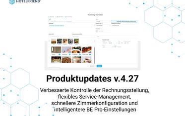 Product Updates v.4.27: Enhanced Invoicing Control, Flexible Service Management, Faster Room Setup, and Smarter BE Pro Settings