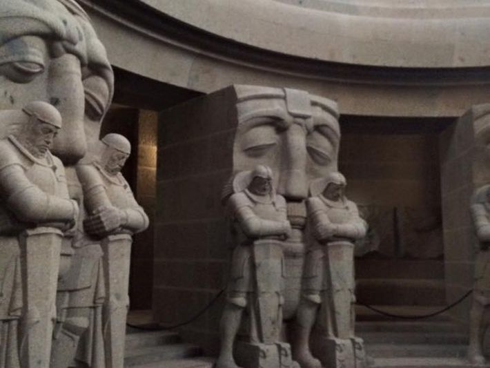 Guards of Death inside the Monument to the battle of the Nations