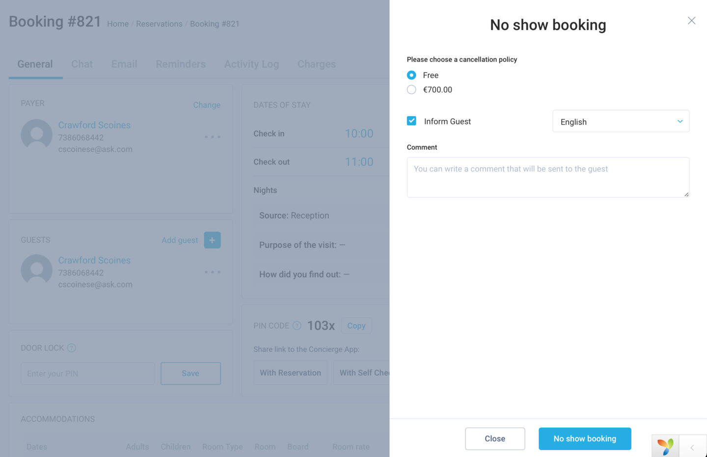 Improved reservation status update process for 