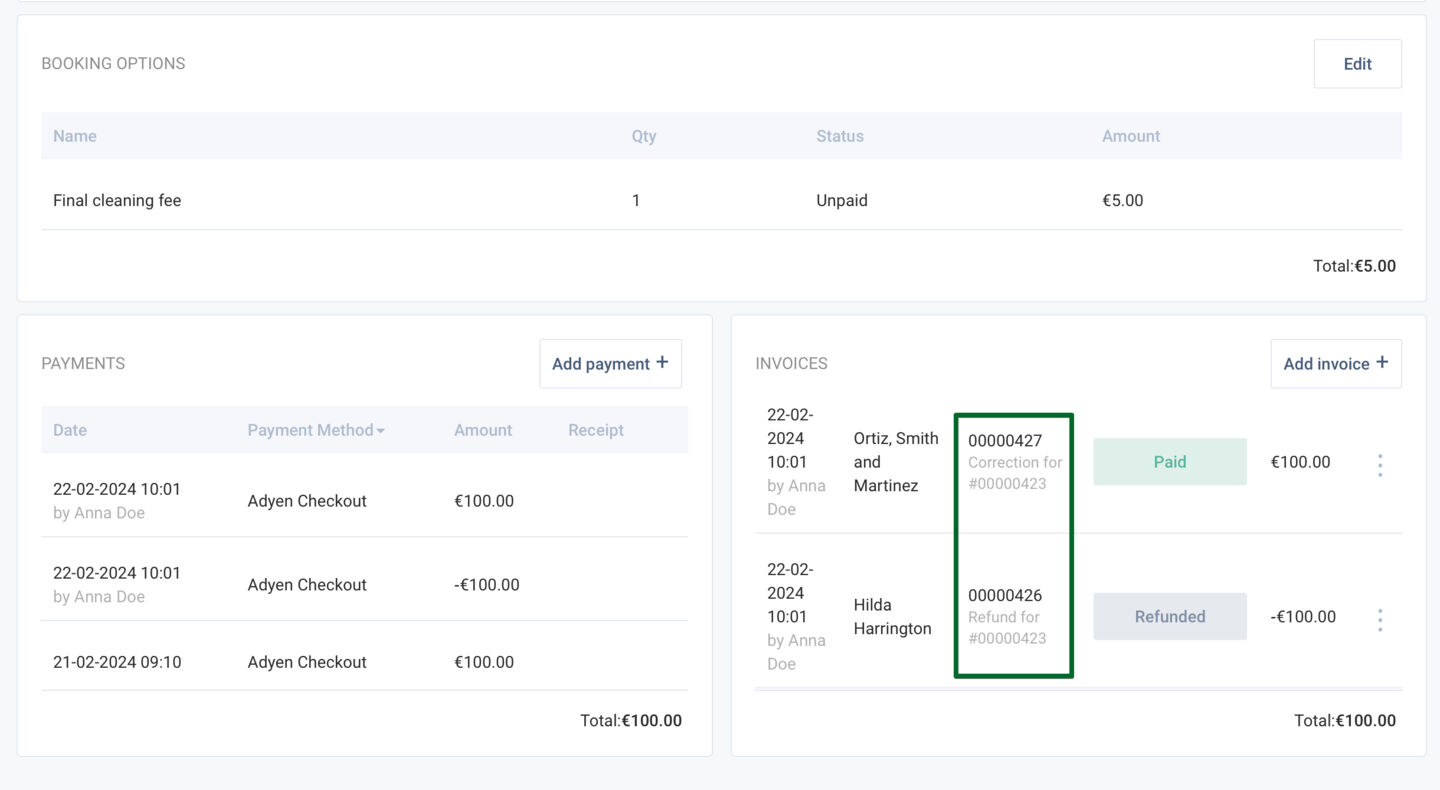 Visual enhancements for Invoice Correction