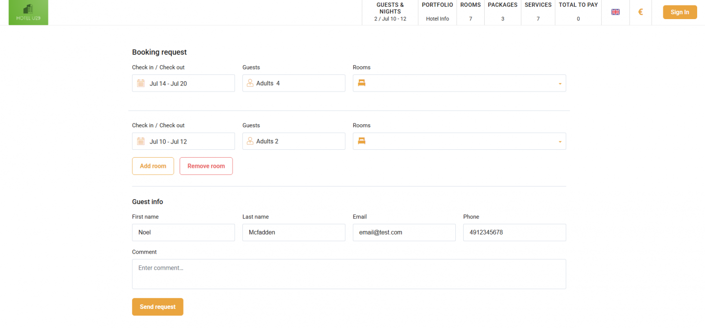 Room type is now optional in booking request forms