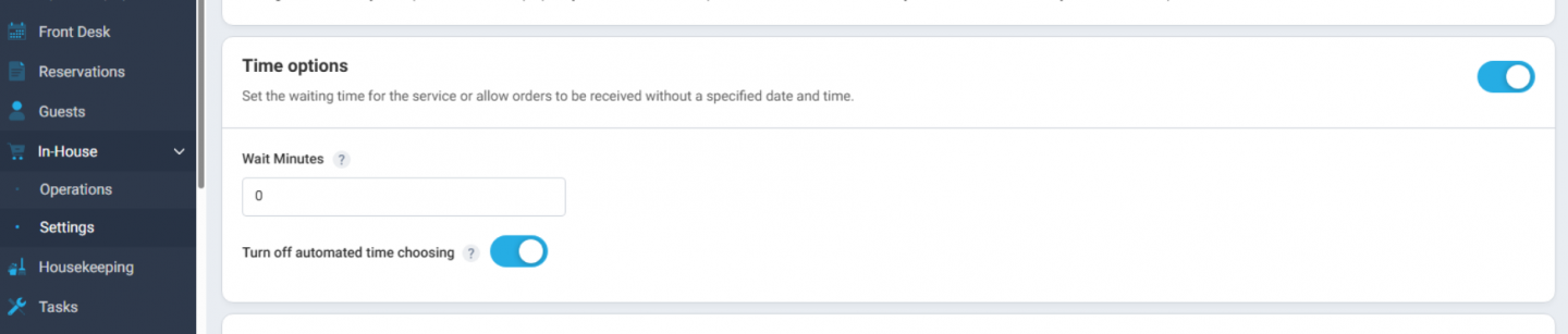 New time selection settings for service bookings