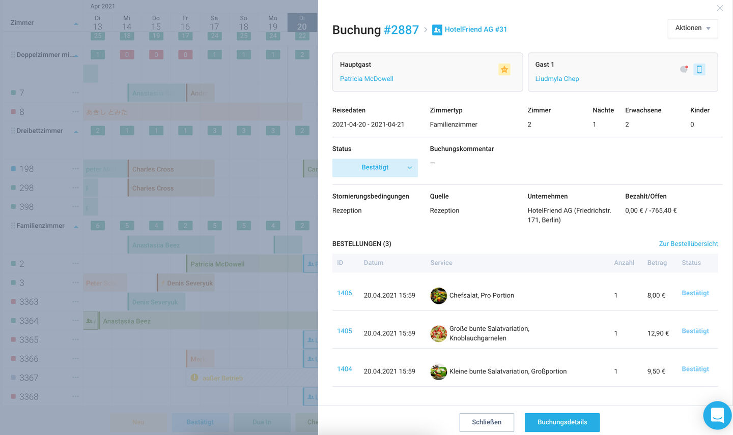 Redesigned Booking details modal