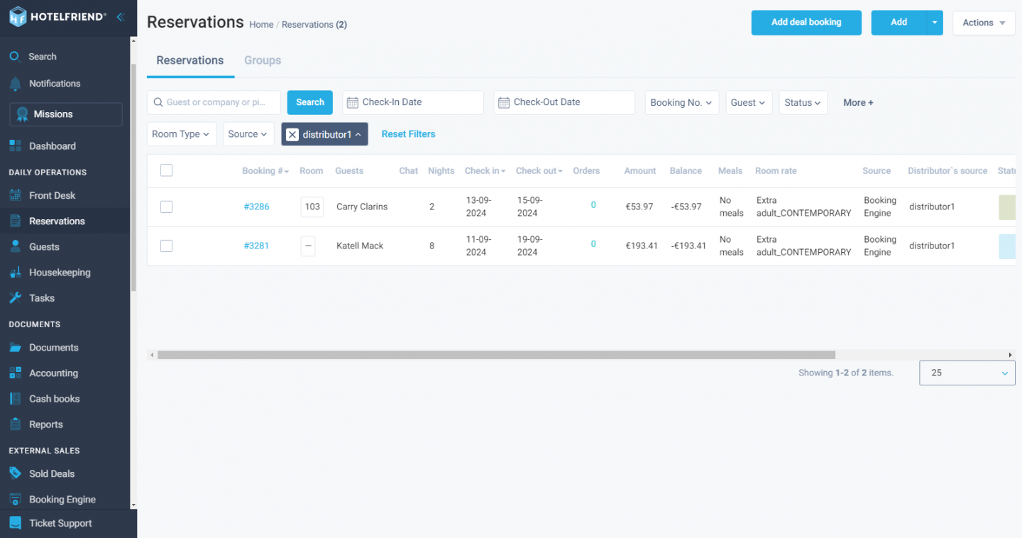 Enhanced tracking for multiple distributors on the Booking Engine