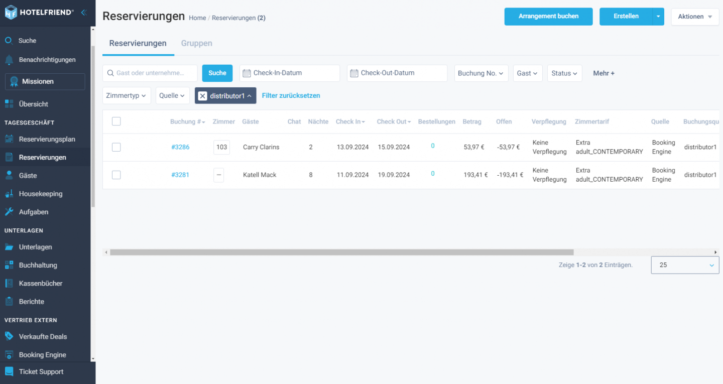 Verbessertes Tracking für mehrere Verteiler in der Booking Engine