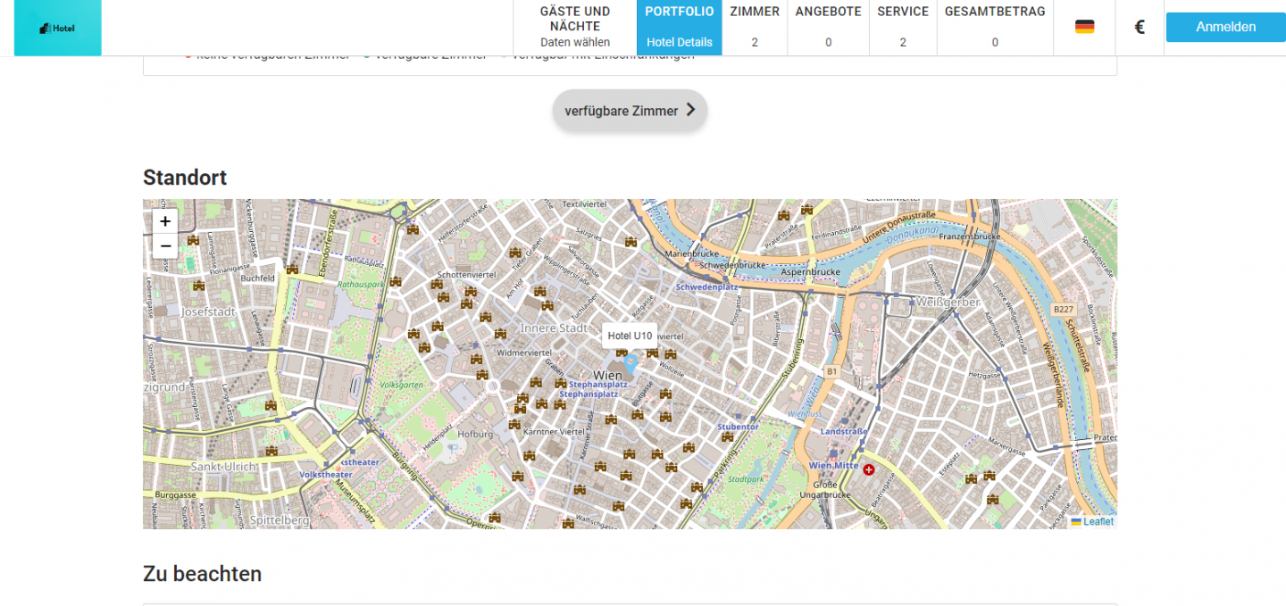 Wechsel von Google Maps zu Leaflet auf Booking Engine und Multi-Booking Engine