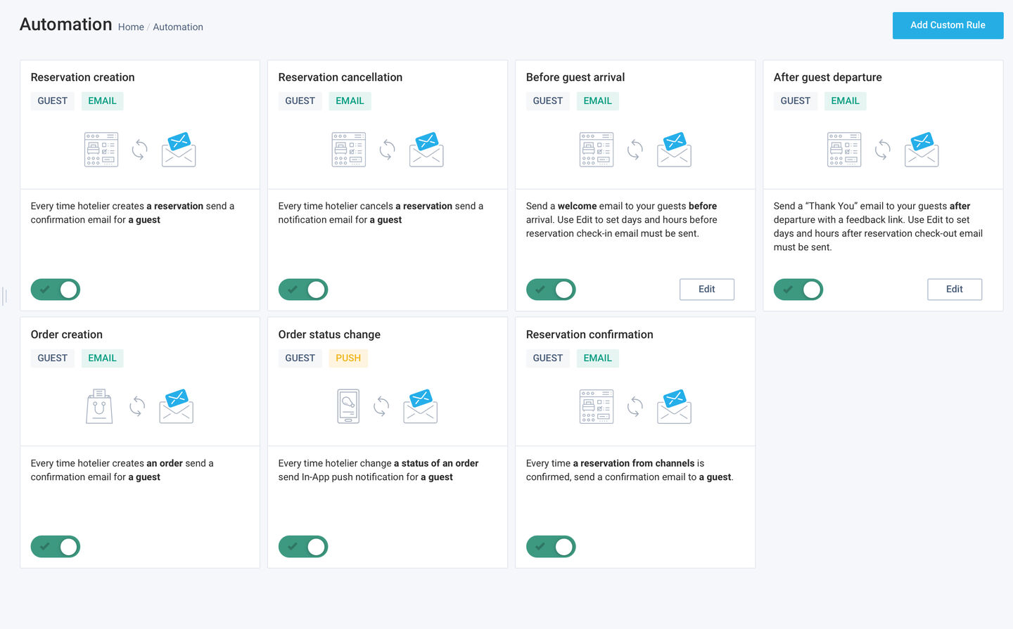 he Automation module now has more settings