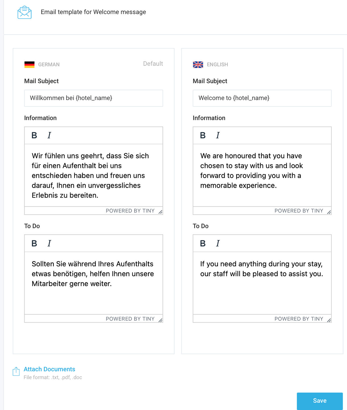 Communication Settings module