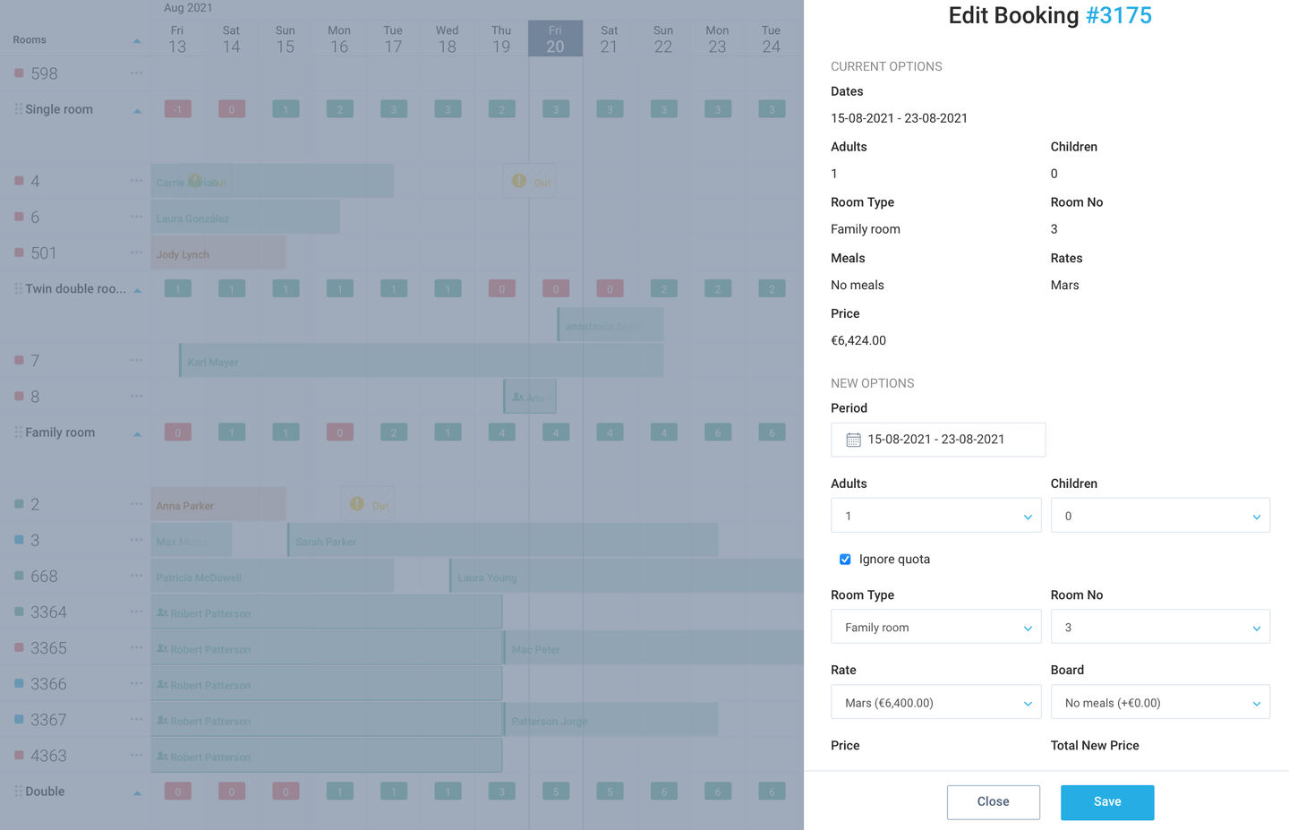 Added “Ignore quota” option on Move and Edit reservation modals