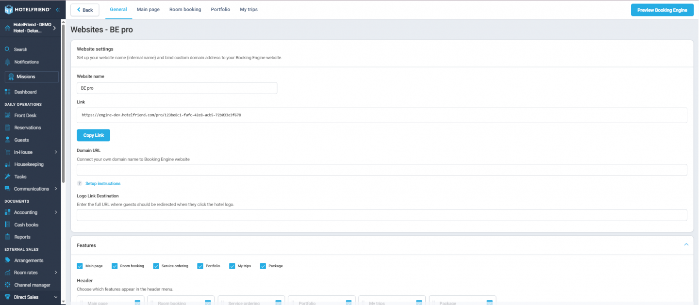 Quick Preview for Booking Engine Pro sources