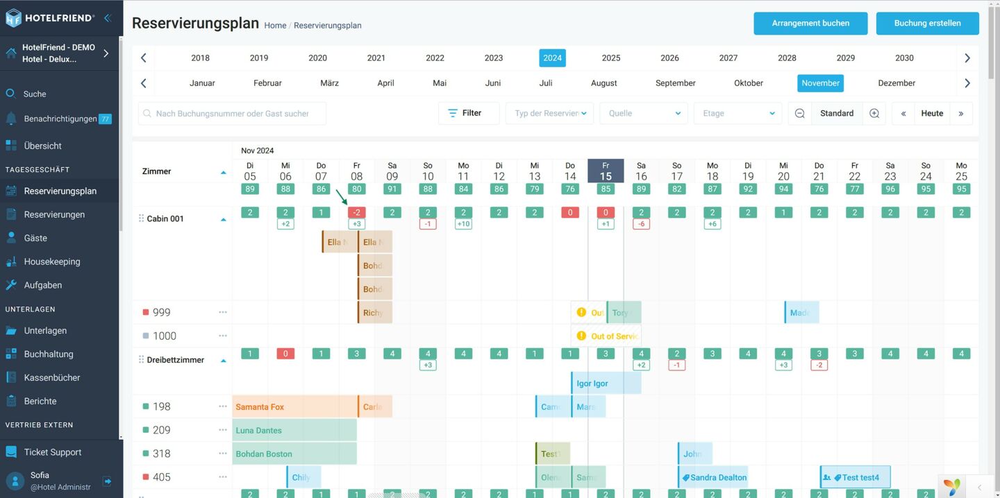 Reduce booking capacity