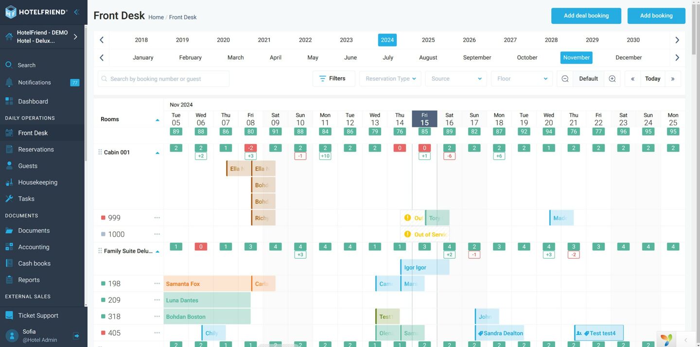 Reduce booking capacity