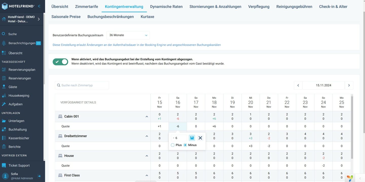 Increase booking capacity