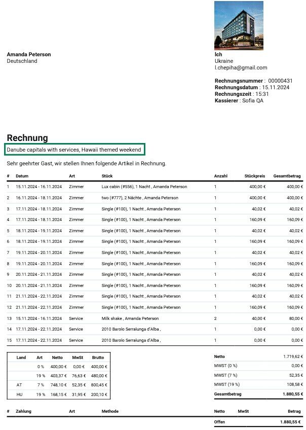 Invoice improvements