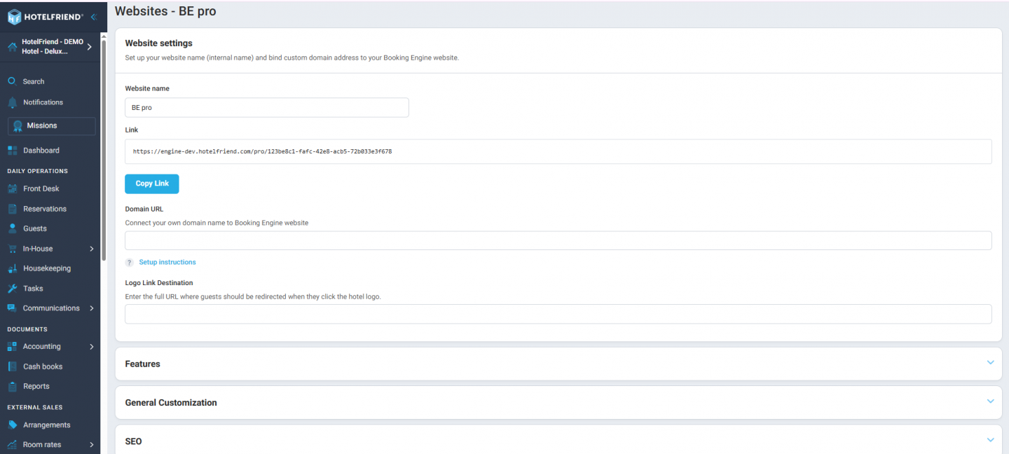 UI improvements for Booking Engine PRO