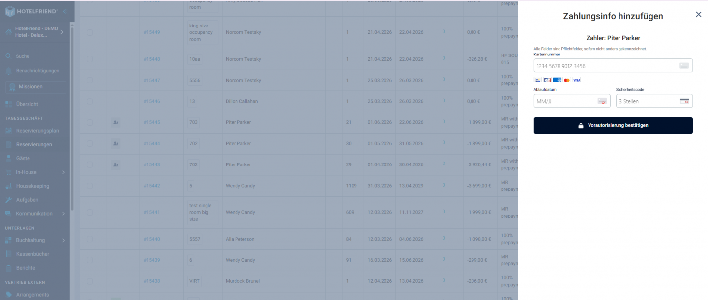 Firmenrechnung-Zahlungen
