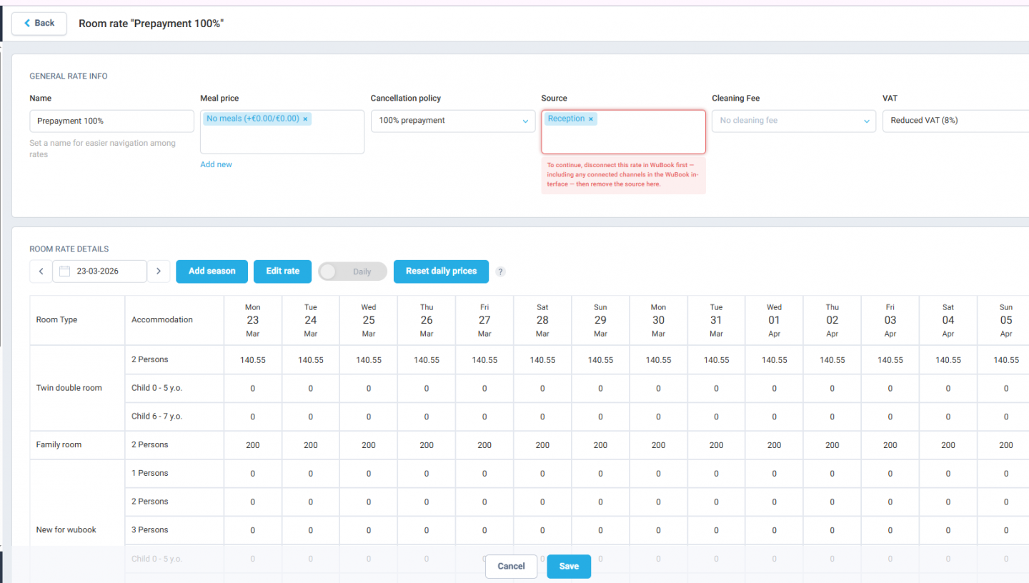 Room Rates Managing via Channel Manager Integration