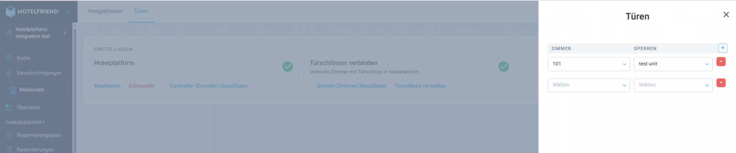 HotelPlatform-Integration für Türschlösser