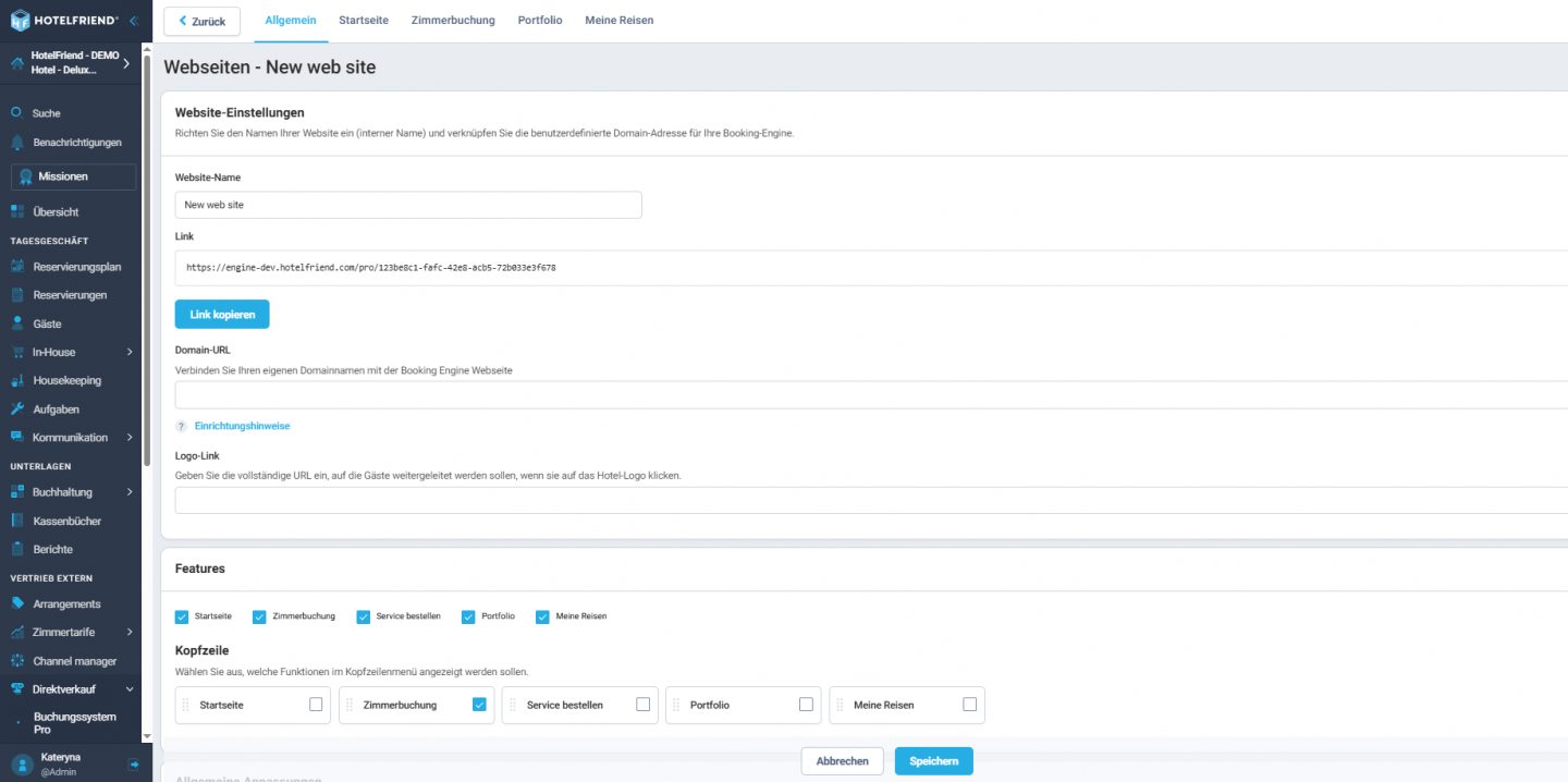 Booking Engine (BE) Verbesserungen