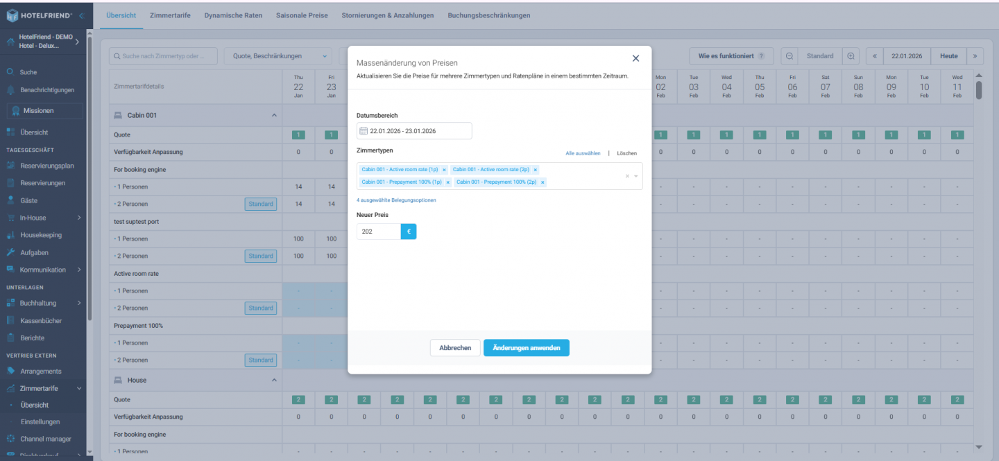 Erweiterungen im Preismanagement