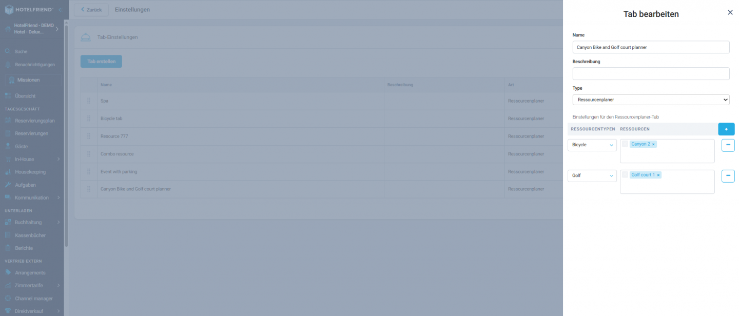 Erweiterungen im individuellen Ressourcenplaner