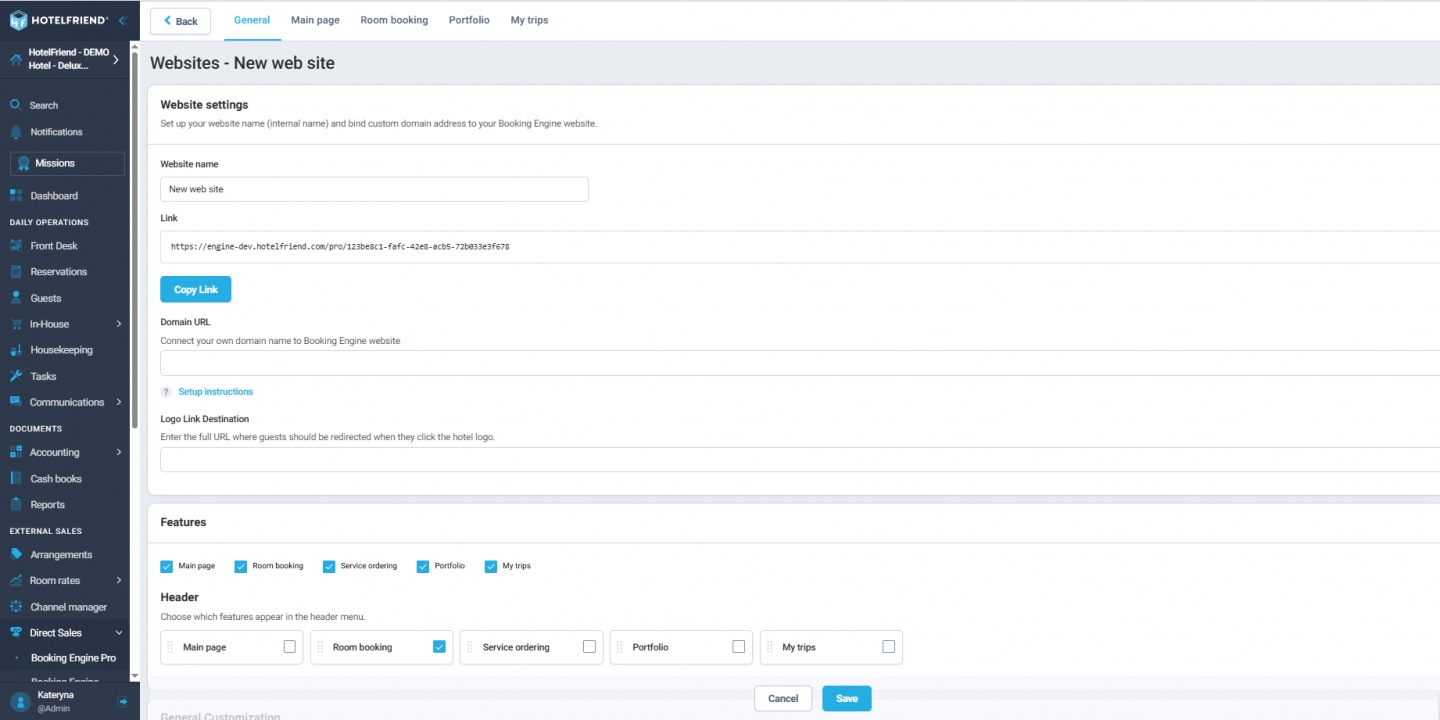 Booking Engine (BE) Improvements