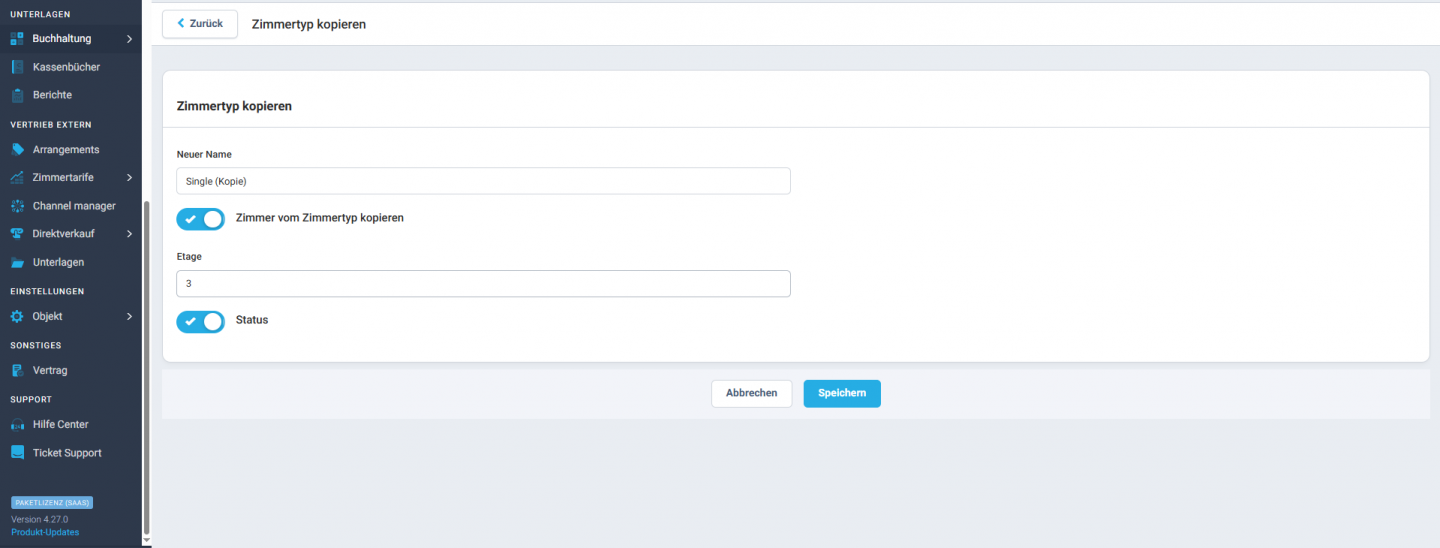Schnellere Einrichtung für das Zimmermanagement