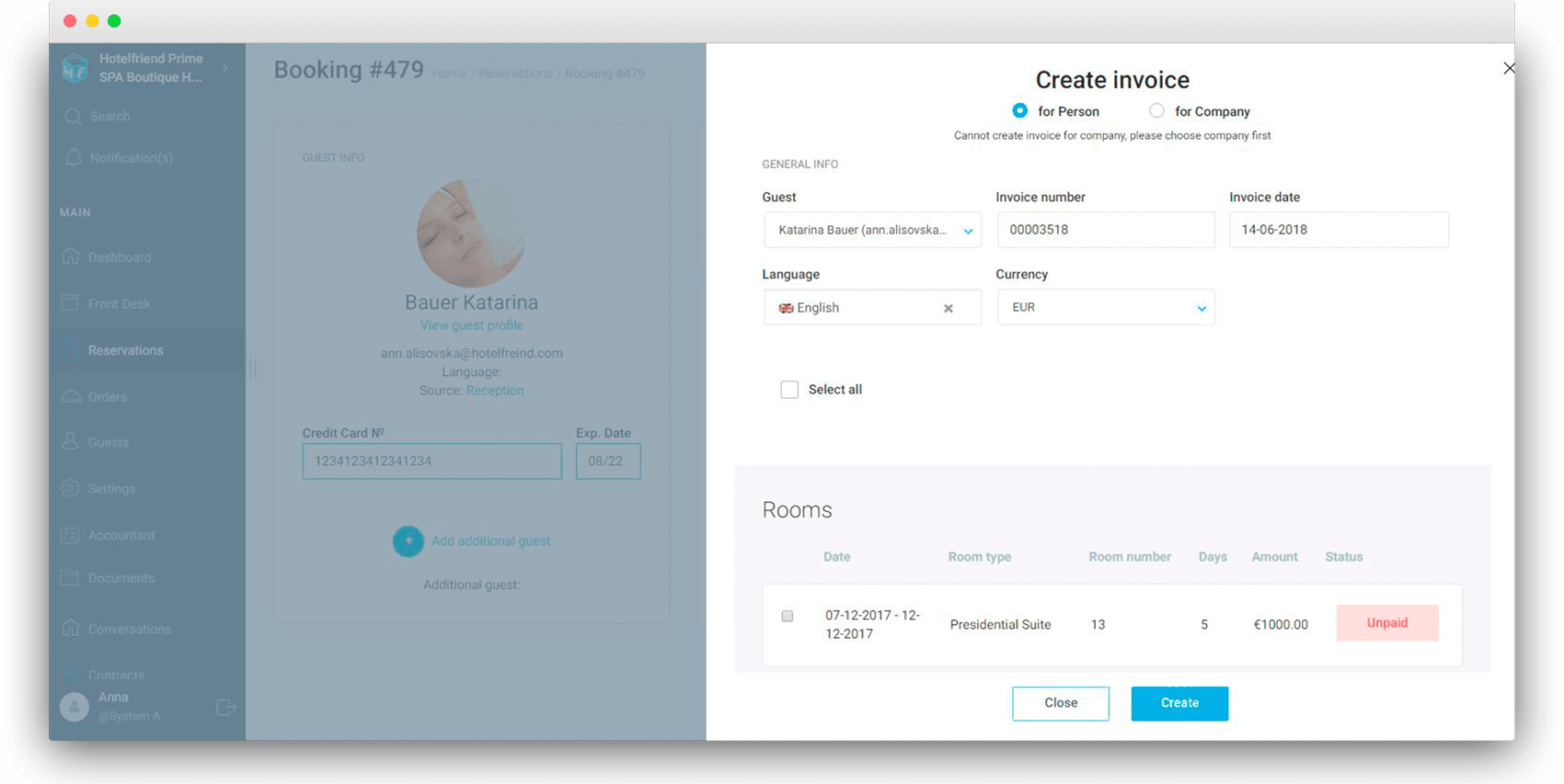 New design of creating the invoice