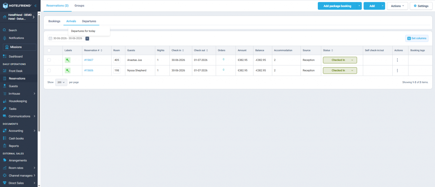 Custom Reservation tabs - see only what matters to your team