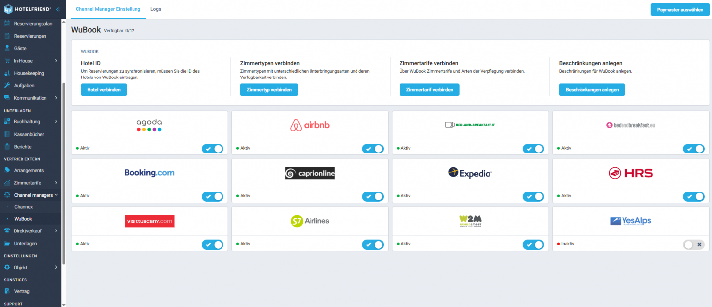 Mehrere Channel Manager gleichzeitig ausführen