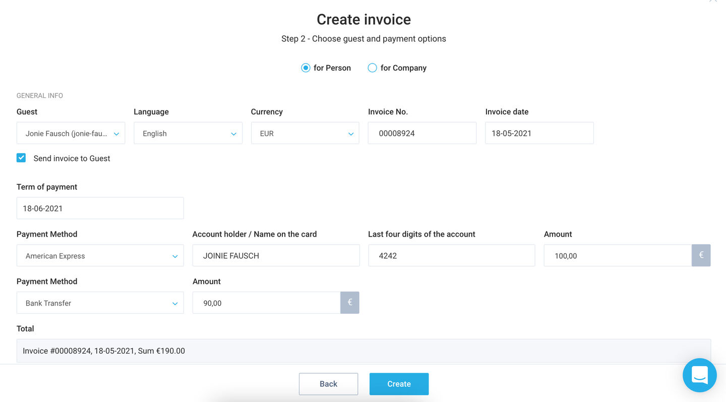 invoice status now depends on the type of payment method: create