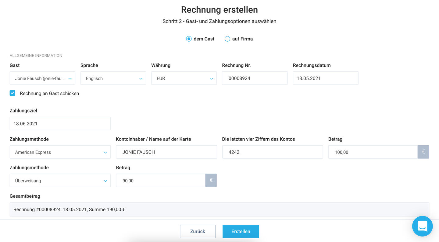 invoice status now depends on the type of payment method: create