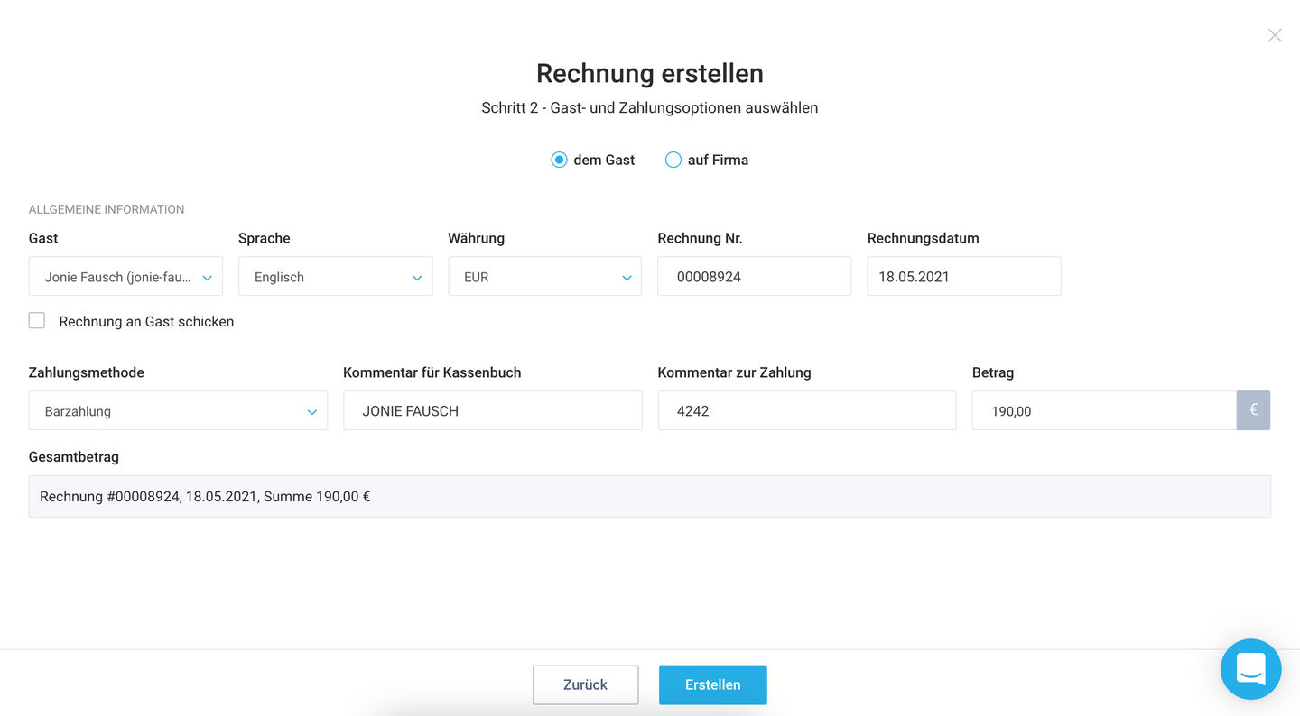 added steps of invoice creation