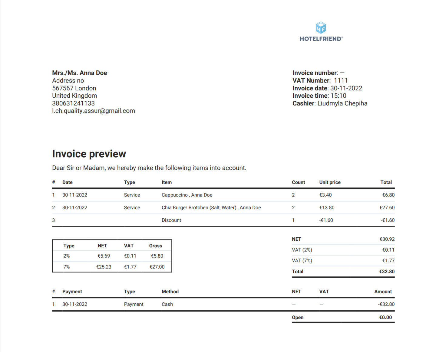 Enhanced display of Discounts in Orders