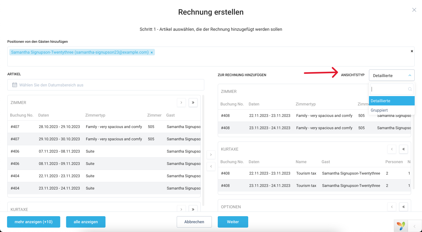 Neue Möglichkeiten zur Anzeige von Rechnungsdetails