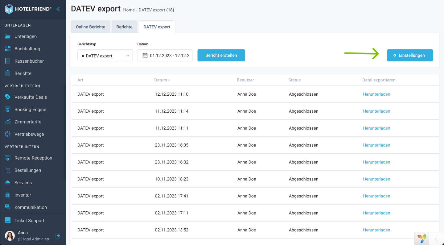 Optimierter DATEV-Export für mühelose Buchhaltung