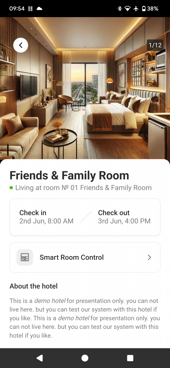 Smart Room Control with Loxone integration