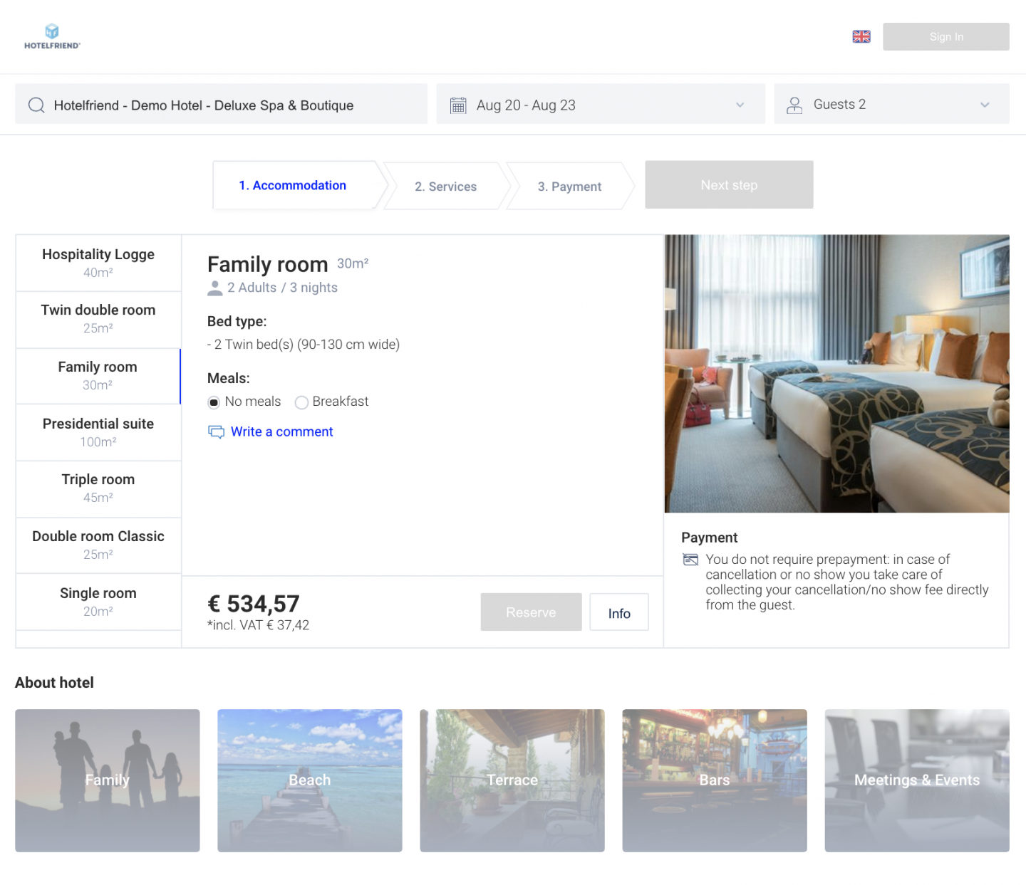 HotelFriend Booking Engine