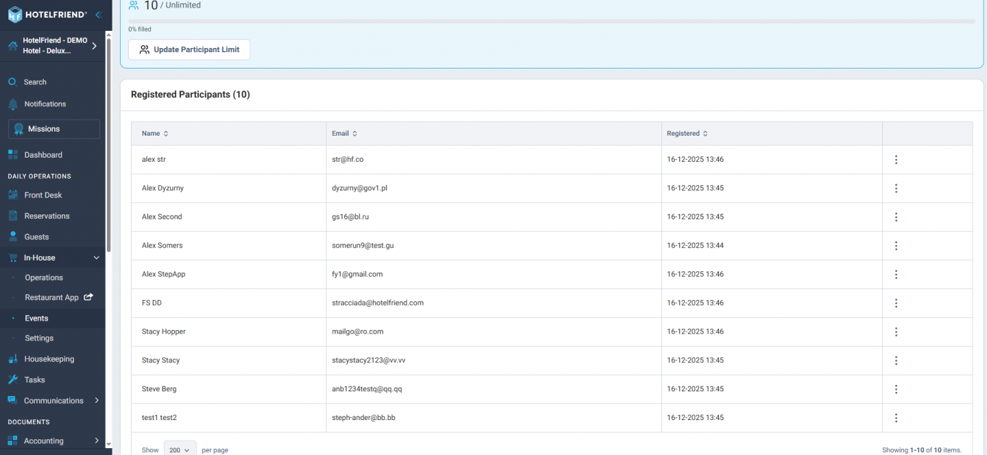 Sorting added to Event PAX gride