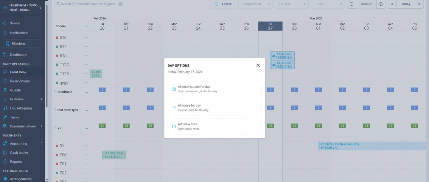 Faster actions directly from the calendar