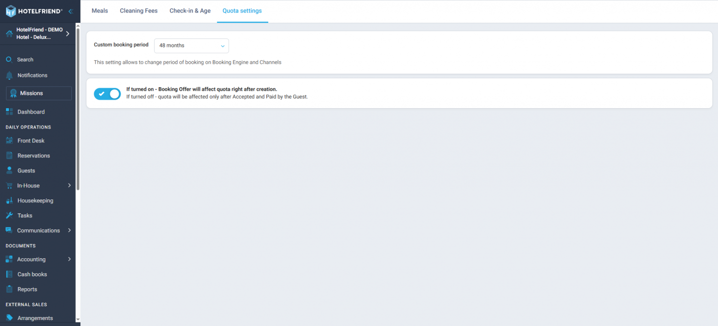 Longer booking horizon
