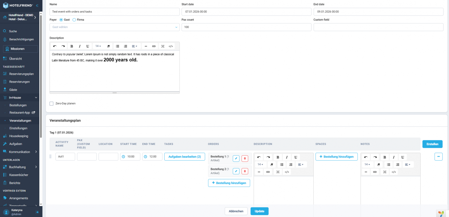 Formatierte Beschreibungen (Rich Text)