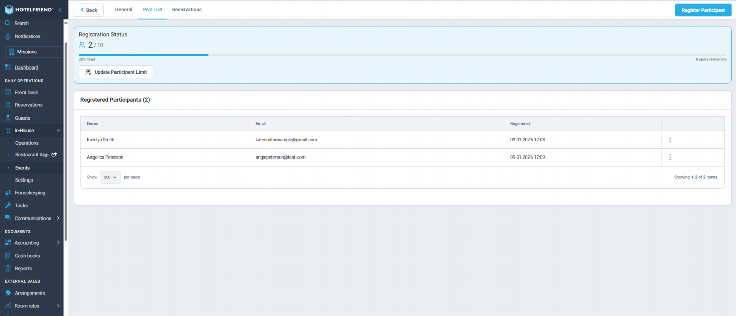 Enhanced Event Management