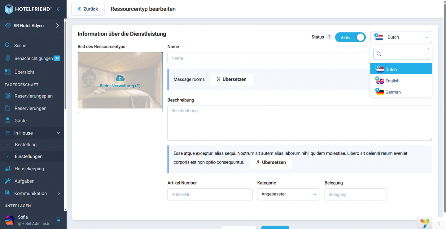 Übersetzungen für Ressourcentypen zur Unterstützung mehrsprachiger Teams hinzugefügt