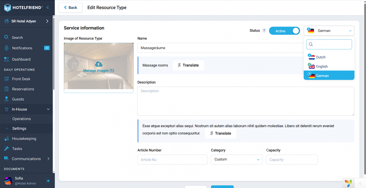 Added translations to resource types for multilingual teams